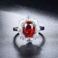 Anillo Halo Rubí 3.29 Ct